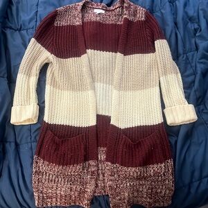 New York and company stripped cardigan